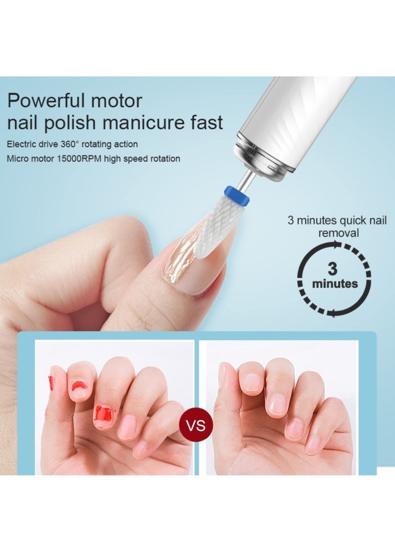 joyzzz Cordless Nail Drill, Portable Nail Grinder, Manicure Tools Kits, Nail Drills for Acrylic Remove/Poly Gel Nails/Manicure/Pedicure/Polishing Shape/Salons, Electric Nail File with Portable Case  - Image 2