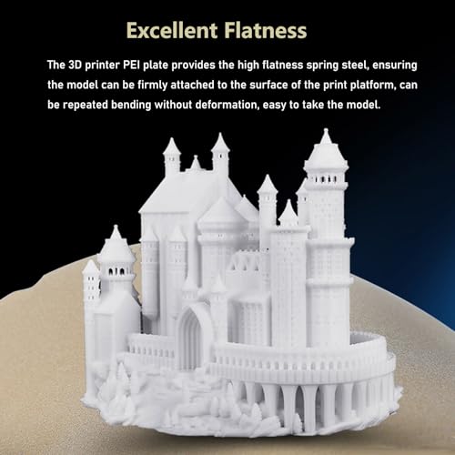 Comgrow Ender 3 V3 KE PEI Spring Steel 235x235mm, Texture PEI Sheet Magnetic Flexible Heated Bed, Ender 3 V3 SE Build Plate for Creality K1C/K1/Ender 3 V3/Ender 3/Ender 3 Pro/Ender 3 V2/Ender 3 V2 Neo - Image 3