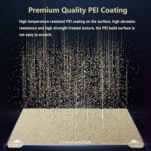 Comgrow Ender 3 V3 KE PEI Spring Steel 235x235mm, Texture PEI Sheet Magnetic Flexible Heated Bed, Ender 3 V3 SE Build Plate for Creality K1C/K1/Ender 3 V3/Ender 3/Ender 3 Pro/Ender 3 V2/Ender 3 V2 Neo - Image 2
