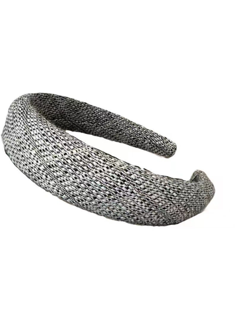Goolsky 1pc Fabric Padded Hairband Wide & Thick Sponge Hair Hoop For Women Casual Hair Accessories For Girls (Neutral Color) - Image 4