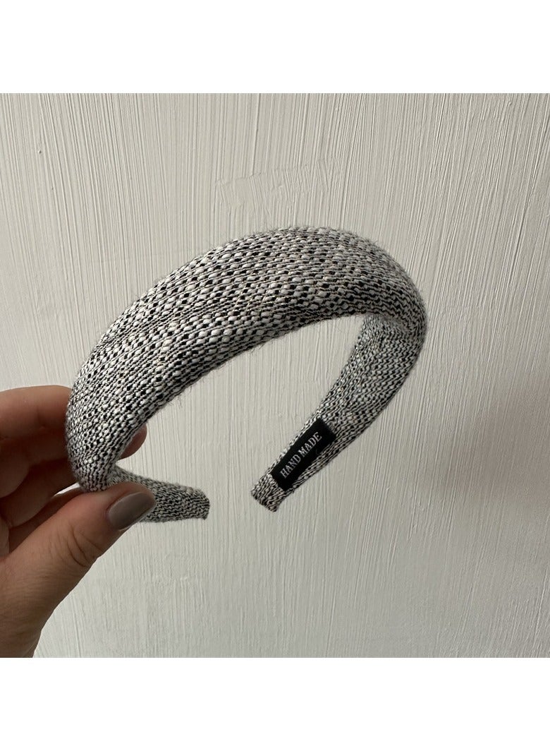 Goolsky 1pc Fabric Padded Hairband Wide & Thick Sponge Hair Hoop For Women Casual Hair Accessories For Girls (Neutral Color) - Image 3