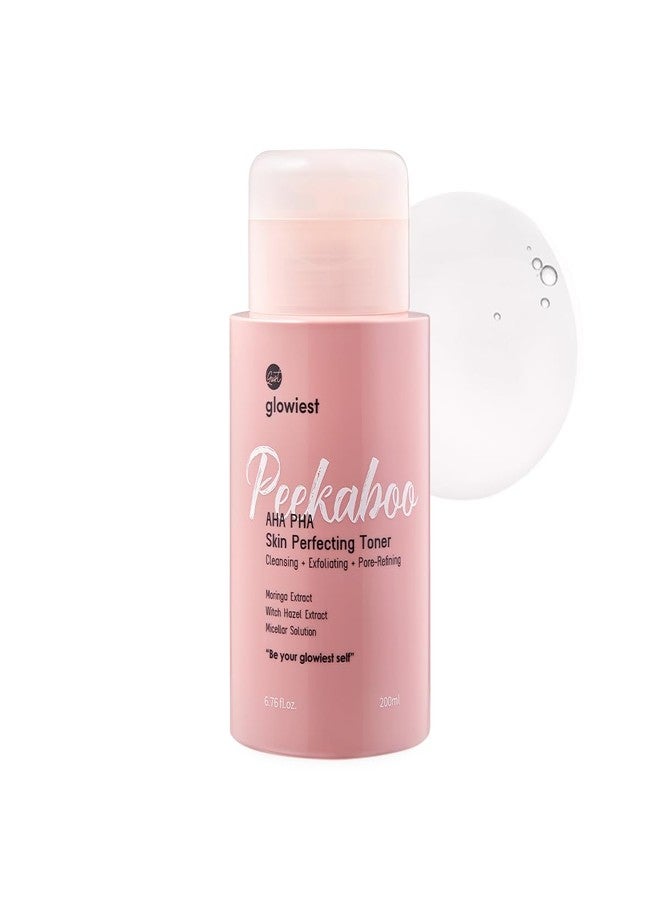 Glowiest Peekaboo AHA PHA Skin Perfecting Face Toner, 200ml | k beauty, korean skincare products - Image 1