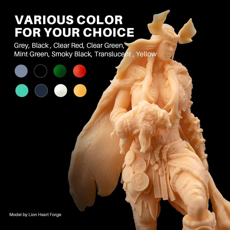 ELEGOO رواسب 3D مثل ABS من ELEGOO 3.0، 405nm ضوء UV-معالجة ضوئية للرسم ثلاثي الأبعاد مع قوة ومتانة، دقة عالية، لزوجة منخفضة، شفاف 1000g - Image 3