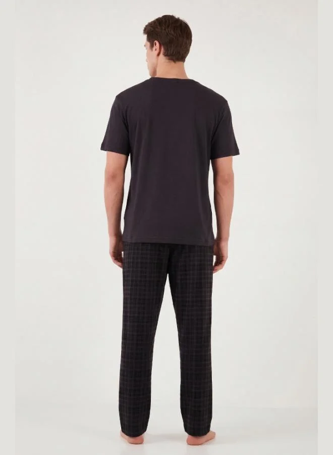 Buratti  Buratti Cotton Regular Fit Plaid Short-Sleeve Pajama Set for Men PAJAMA SET 6096860 for Men | Best Price UAE