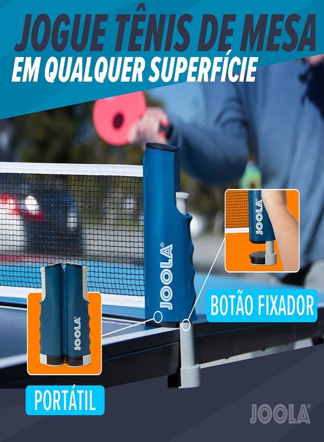 JOOLA Retractable Ping Pong Net - Ping Pong Net for Any Table - Portable Table Tennis Net and Post Set Stretches 5.75’ & Clamps to Any Table Up to 2” - Optional Racket and Ball Set, Games for Family - Image 2