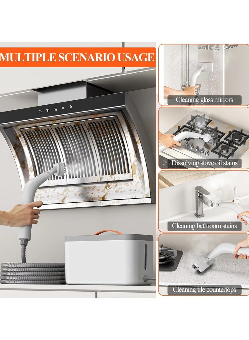 إيسي منظف بخار محمول - 1200 واط تسخين سريع، سعة كبيرة 750 مل مع 11 ملحقًا للتنظيف العميق والتعقيم على عدة أسطح - Image 2