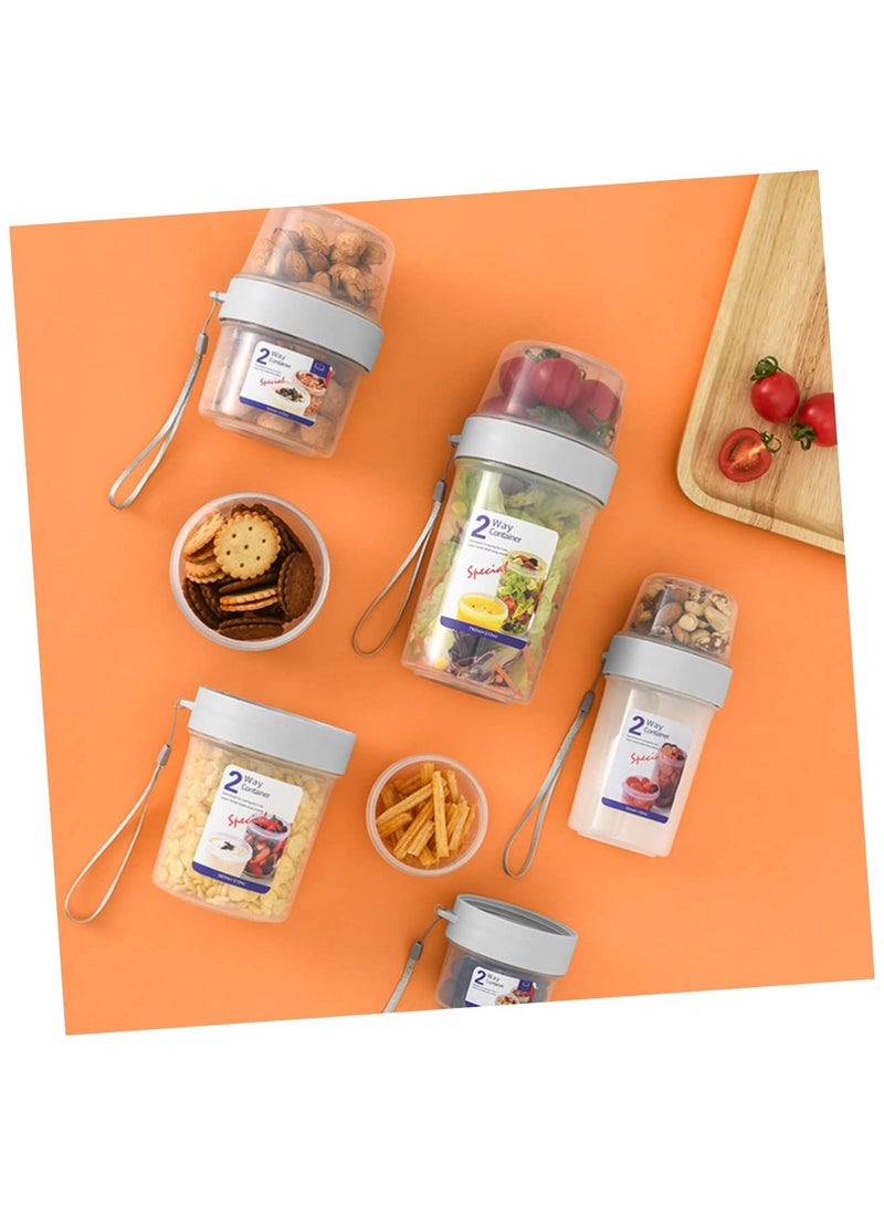 يونيكبيبي حاوية تخزين طعام محمولة، طبقتان لحجرتين، مقسمة الطعام، 310+360 مل - Image 1