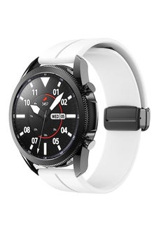 Generic 20mm Silicone Strap With Magnetic Folding Buckle For Amazfit GTS 4 Mini - Bip 3 - GTS 2 Mini- Amazfit GTS 2-Amazfit GTS 4 - White  - Image 4