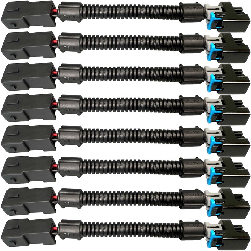 SDYYDS 8PCS LS1 LS6 LT1 EV1 to LQ4 LQ9 48 53 60 Fuel Injector Harness Adapter Pigtails Plug Play Delphi Multec Connectors Compatible with Silverado Sierra Escalade Yukon Denali