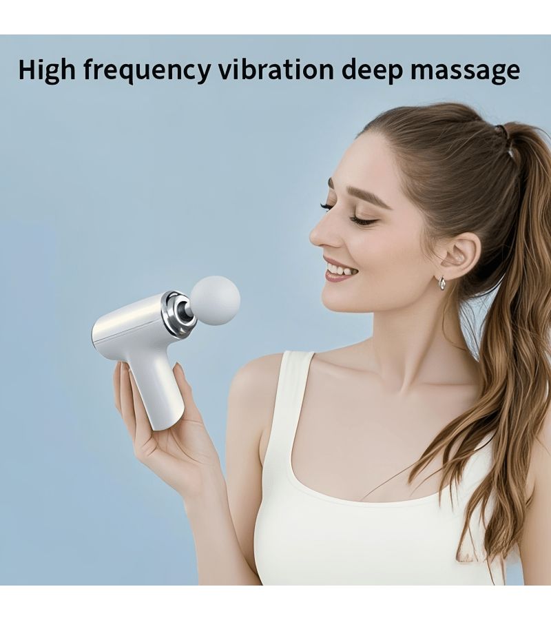 Black Fascia Gun Portable Lightweight Low Noise Powerful 3 Level Massager USB Rechargeable - Image 2