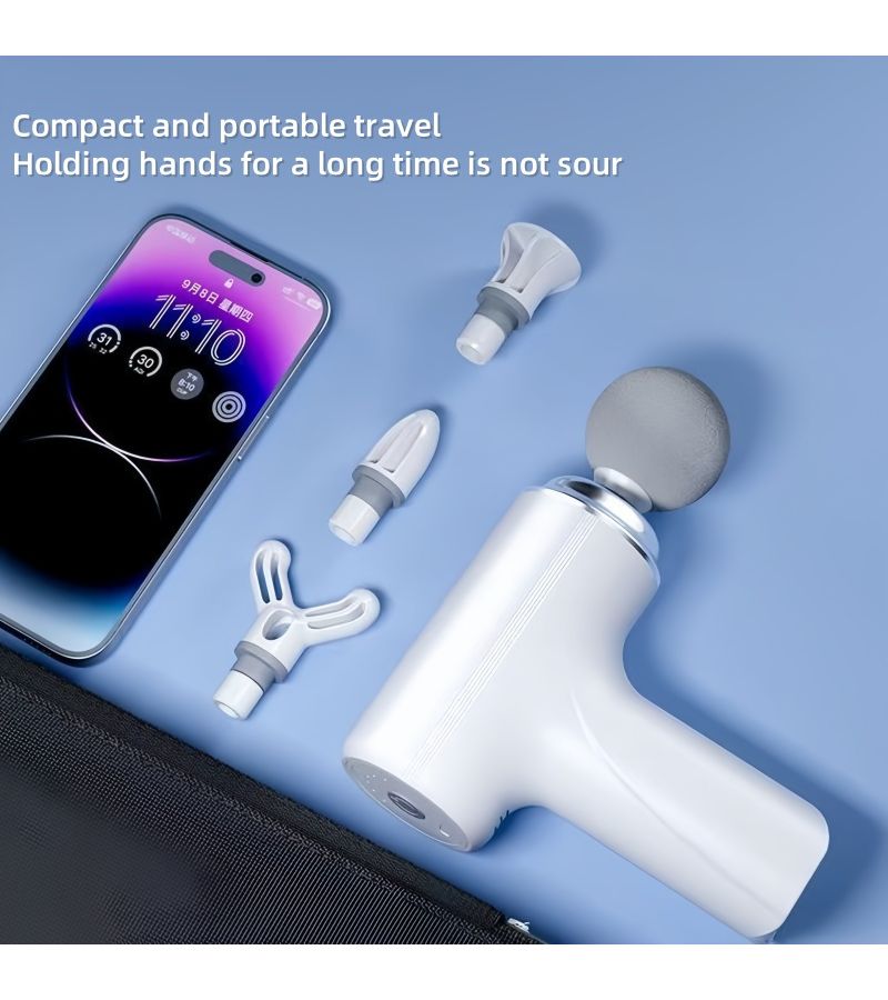 Black Fascia Gun Portable Lightweight Low Noise Powerful 3 Level Massager USB Rechargeable - Image 3