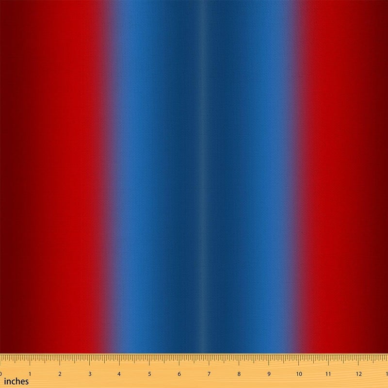 Gradient Abstarct Upholstery Fabric for Chairs Boys Girls Red Blue Fabric by The Yard 109"x63", Contemporary Aesthetic Ombre Boho Minimalist Modern Art Outdoor Fabric - Image 1