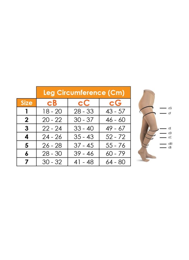 GO SILVER Knee High Compression Socks, Class 1 (18-21 Mmhg) Open Toe Flesh  - Image 3
