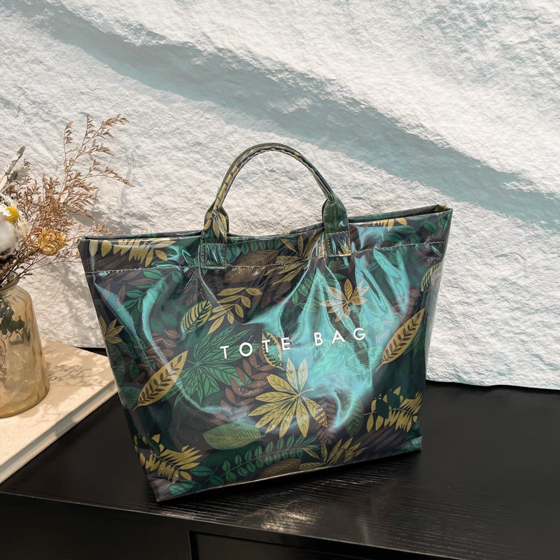 South Korea Vintage Fashionable Leopard Print Portable Tote Bag Women'S Simple All-Match Large Capacity Shoulder Bag - Image 3