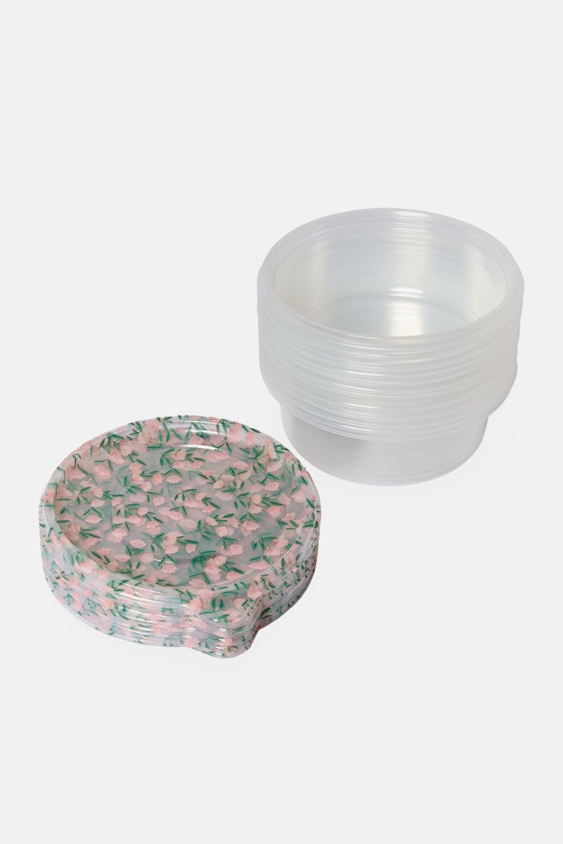 COOK WITH COLOR 24 Pieces Floral Pattern Food Storage Containers, Multicolor - Image 2