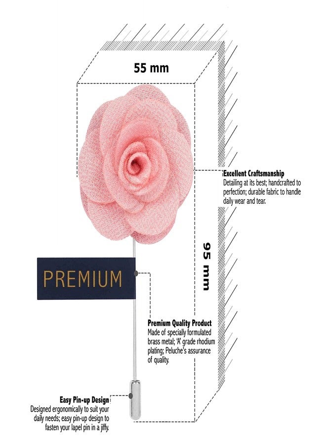 Peluche Brawny Delicacy Light Pink Brooch for Men - Image 3