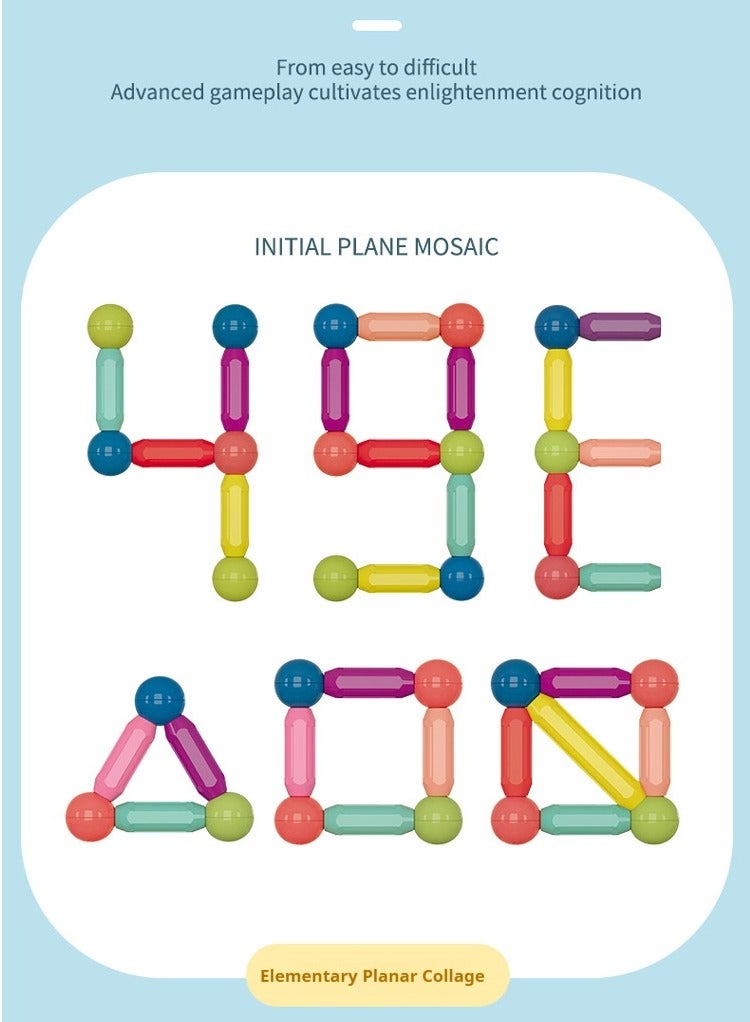 25 Pcs 3D Magnet Building Toys - Magnetic Building Sticks Blocks Toy - STEM Educational Construction Toys - Learning Boys Girls Toys Age 3+ - Birthday Gift