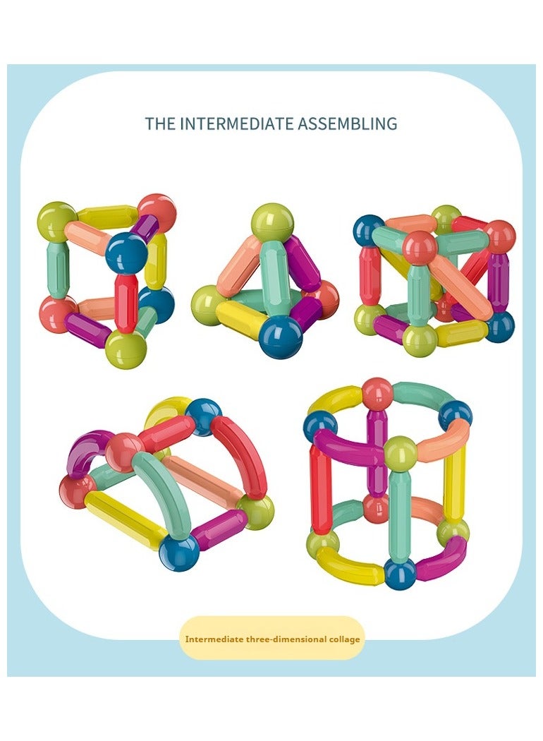 25 Pcs 3D Magnet Building Toys - Magnetic Building Sticks Blocks Toy - STEM Educational Construction Toys - Learning Boys Girls Toys Age 3+ - Birthday Gift