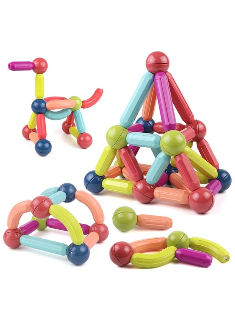 25 Pcs 3D Magnet Building Toys - Magnetic Building Sticks Blocks Toy - STEM Educational Construction Toys - Learning Boys Girls Toys Age 3+ - Birthday Gift