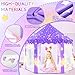 EVOIONOS Purple Princess Tent for Girls Kids Play Tent with Large Star Lights Castle Playhouse for Children Indoor Outdoor Games 55 x 53 inches - Image 4