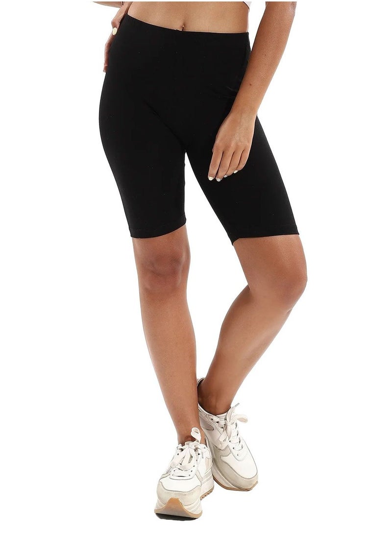 Mesery Black Plain Long Short  - Image 1