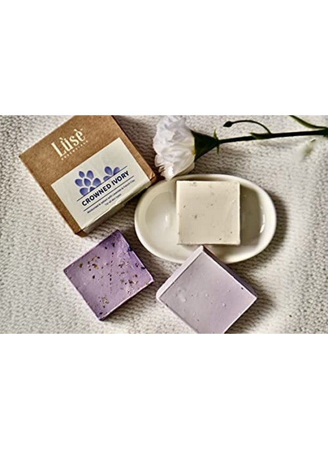 Luse ESSENTIALS Crowned Ivory Handmade Bathing Bar,100Gms (Pack Of 1)  - Image 3