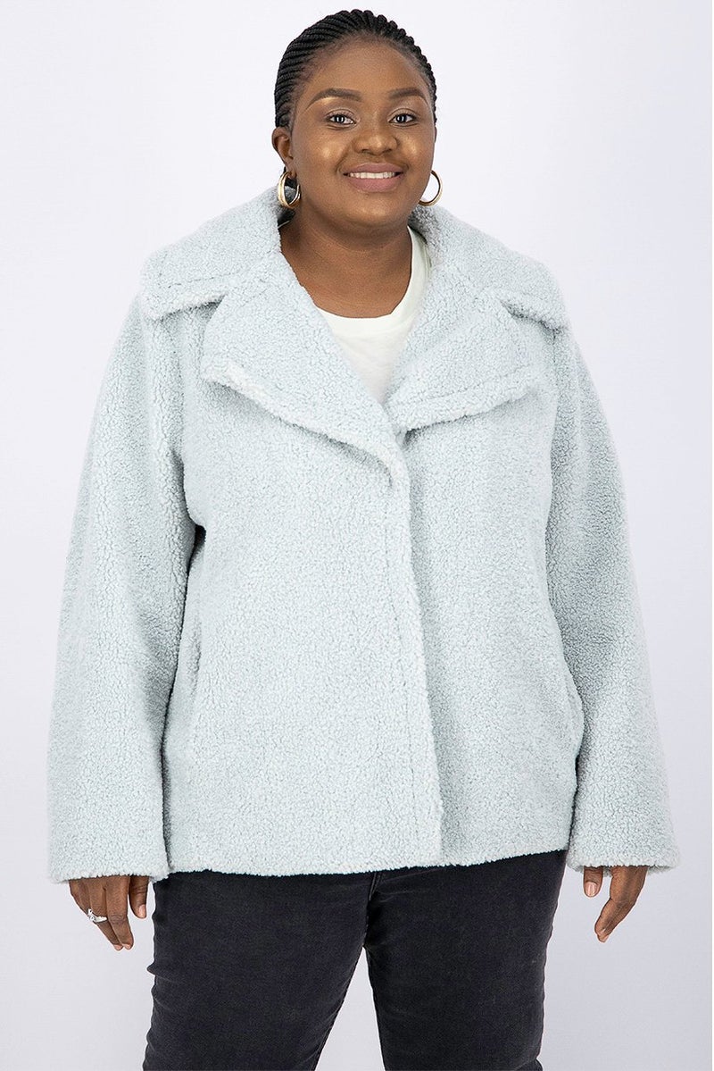 Kensie Women Textured Jacket, Light Blue - Image 1