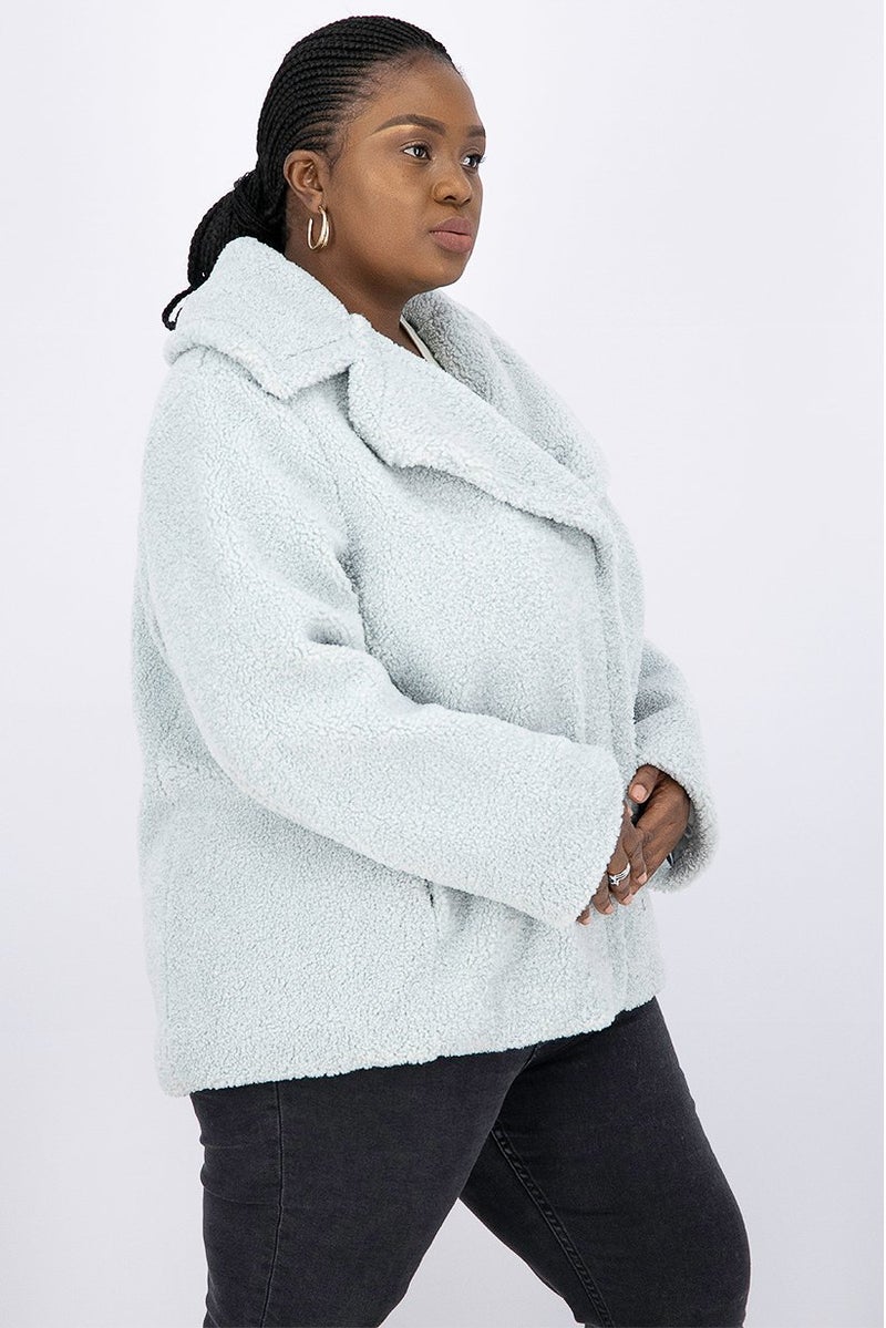 Kensie Women Textured Jacket, Light Blue - Image 3
