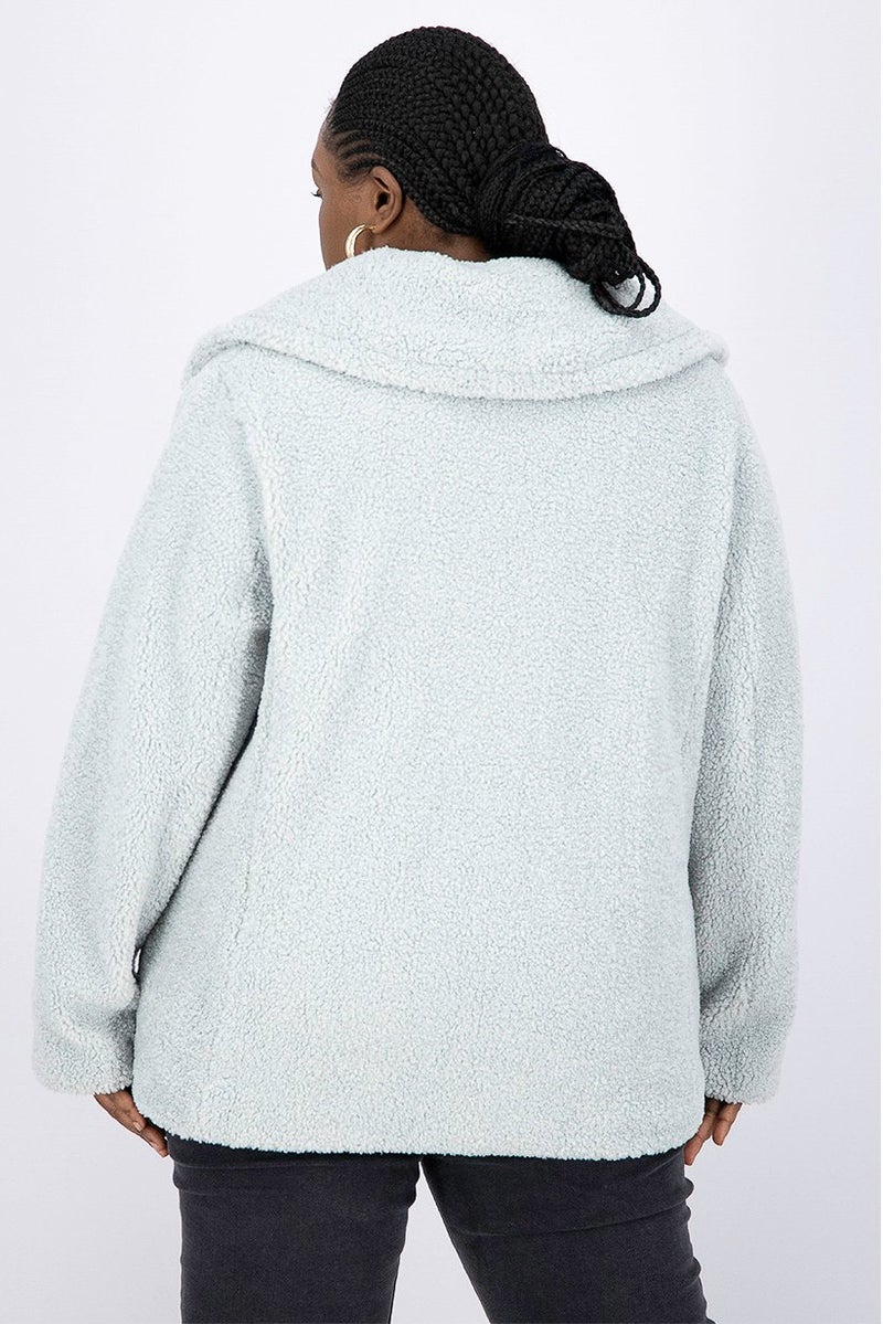 Kensie Women Textured Jacket, Light Blue - Image 4