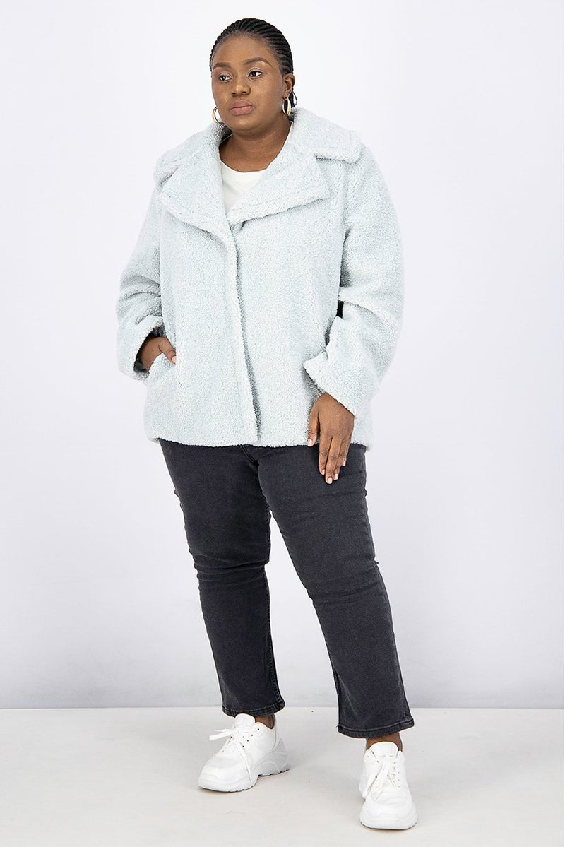 Kensie Women Textured Jacket, Light Blue - Image 2