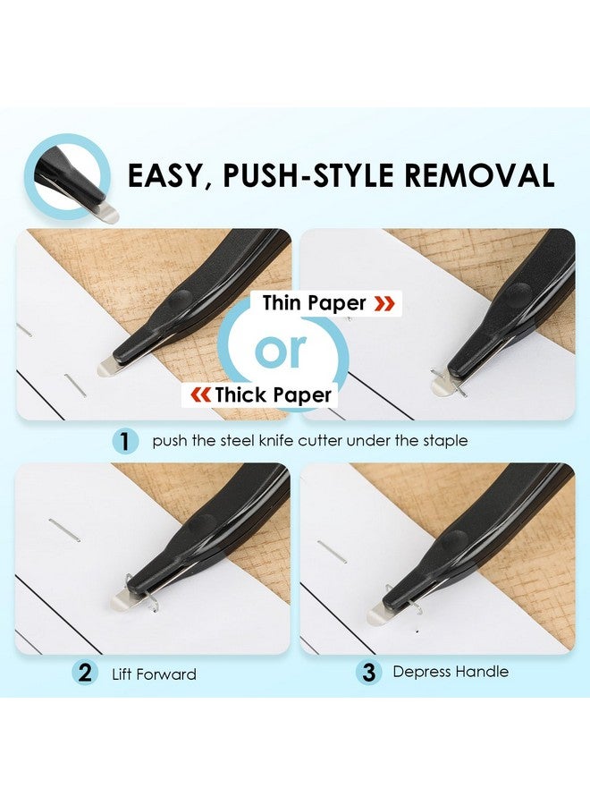 KTRIO 4 Pack Staple Remover Tool Professional Magnetic Staple Remover Staple Puller Remover Stapler Removers Flat Staple Remover Stick for Classroom, School Office Home Supplies, Classic Black - Image 5