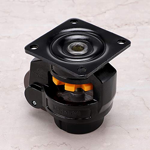 Skelang Leveling Machine Caster Model-80, Large Top Plate Leveling Wheel with Retractable NBR Pad for Heavy Workbench, Electric Equipment, Vending Machine, Total Loading Capacity 3300 Lbs, Pack of 4 - Image 5