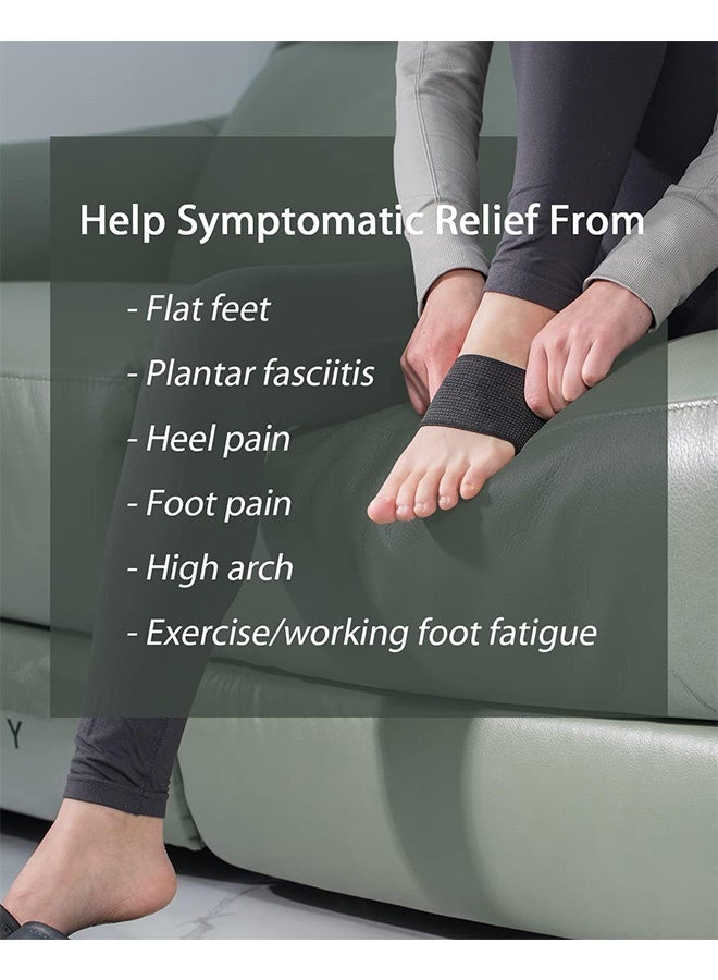 SOUTH MOON Orthopedic Insoles, Orthotic Arch Support for Women and Men, Sports Bandage Orthotics for Feet Pain Relief Swelling Foot Care Flat & Fallen Arches High Arch (Black) - Image 5