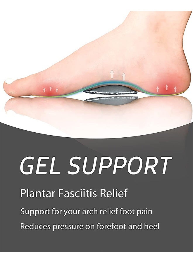 SOUTH MOON Orthopedic Insoles, Orthotic Arch Support for Women and Men, Sports Bandage Orthotics for Feet Pain Relief Swelling Foot Care Flat & Fallen Arches High Arch (Black) - Image 3