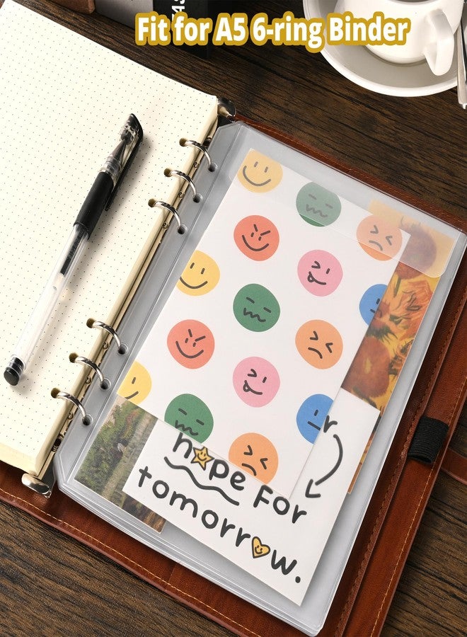 Imslery 12 Pieces A5 Clear Binder Insert Pocket - 6 Hole No Zipper Envelope for Planner, Budgeting, Saving, Financial Record, Document Organization, Journaling, Specimen, Stamp, Photo, and Postcard - Image 5