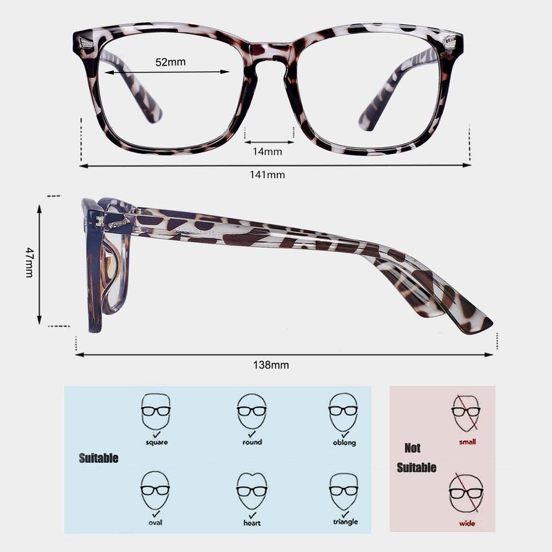 MAXJULI Blue Light Blocking Glasses,Computer Reading/Gaming/TV/Phones Glasses for Women Men(Leopard) - Image 3