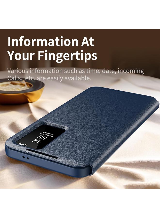 اس-توب جراب جلدي لهاتف Samsung Galaxy S25+ 5G مع نافذة عرض ذكية وفتحة بطاقة - Image 4