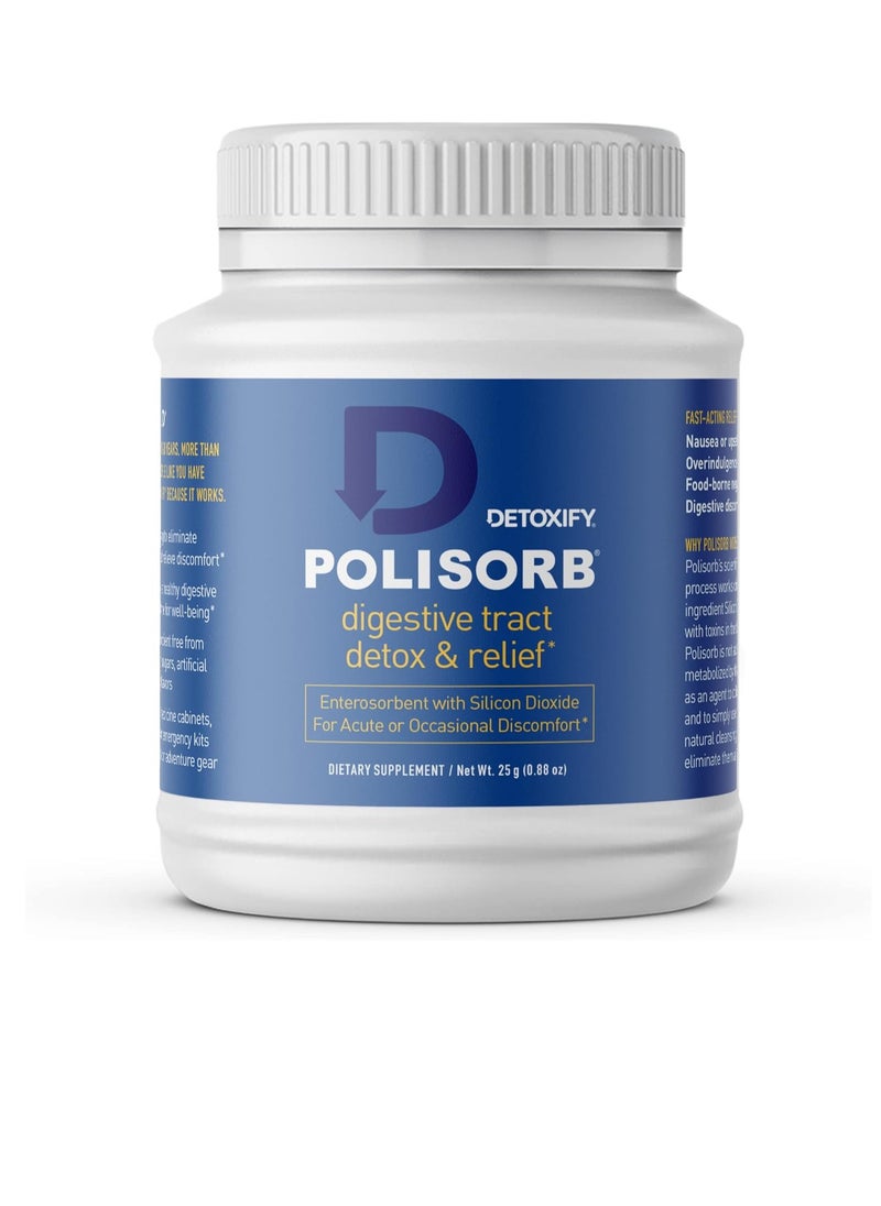 Detoxify - Detoxify Polisorb Digestive tract cleanse-silicon Dioxide Detox Drink for Gut Health stomach comfort and cleansing mixes with water juice tea family friendly 2 tbsp serving for adults - Image 1