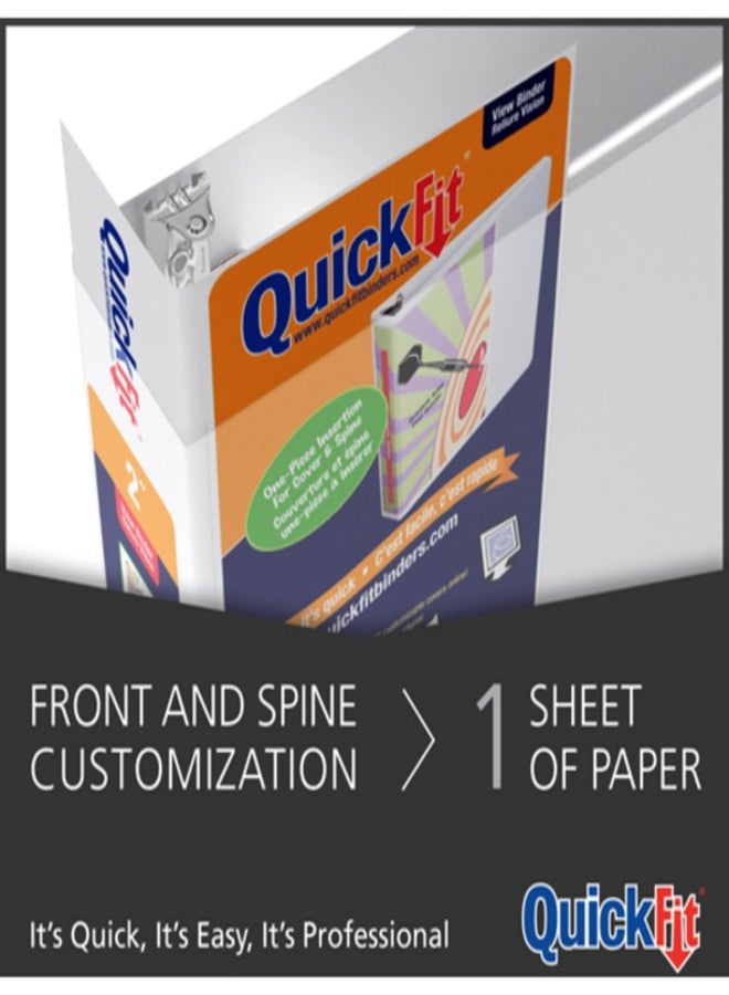 QuickFit Stride® QuickFit® Angle D-Ring View Binders, 5" Rings, 46% Recycled, White - Image 4