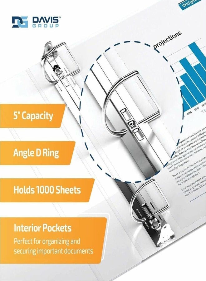 QuickFit Stride® QuickFit® Angle D-Ring View Binders, 5" Rings, 46% Recycled, White - Image 5
