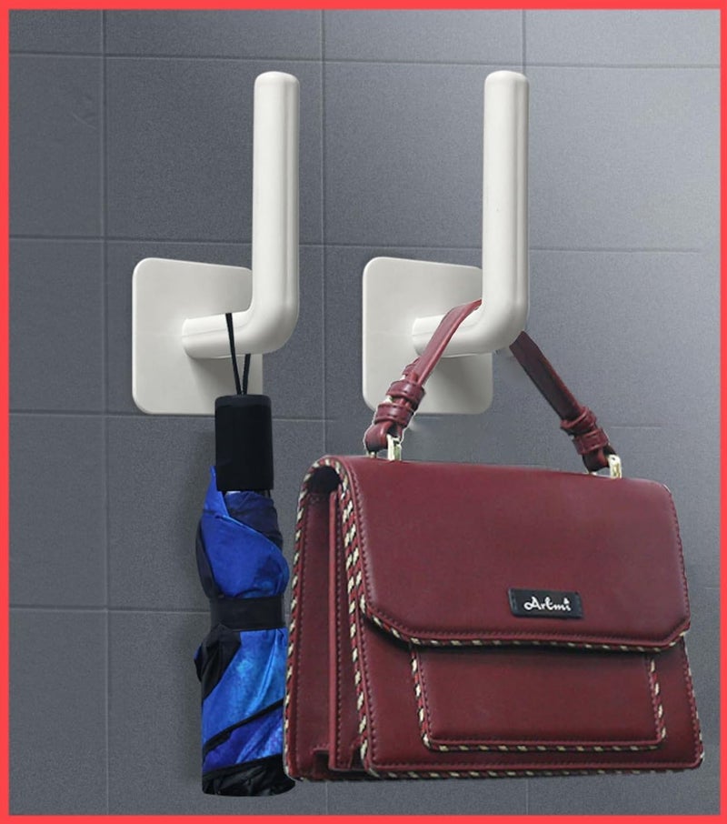 APURK APURK Self Adhesive Wall Hooks MultiFunctional Kitchen Wall Mount Pot Lid Rack Paper Towel Holder Waterproof Big Adhesive Heavy Duty Sticky Strong Hooks Hanging Capacity 10KG Max Set of 2 Pcs  - Image 2