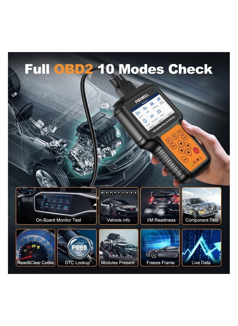 Generic - NT650 Elite Professional OBD2 Scanner 25 Resets, ABS SRS Scan Tool ABS Bleeding CVT Bidirectional Code Reader, Oil SAS BRT EPB TPS Injector Car Diagnostic Tool-Foxwell - Image 1