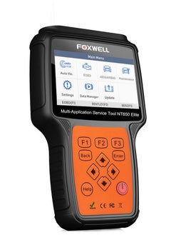 NT650 Elite Professional OBD2 Scanner 25 Resets, ABS SRS Scan Tool ABS Bleeding CVT Bidirectional Code Reader, Oil SAS BRT EPB TPS Injector Car Diagnostic Tool-Foxwell