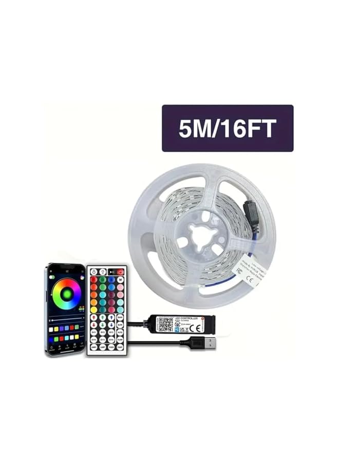 The Bros Smart LED Strip Lights 16ft/5M, Music Sync, App & Remote Control, TV Backlight 32–65", Mic, Timer, RGB for Home & Party Decor  - Image 4