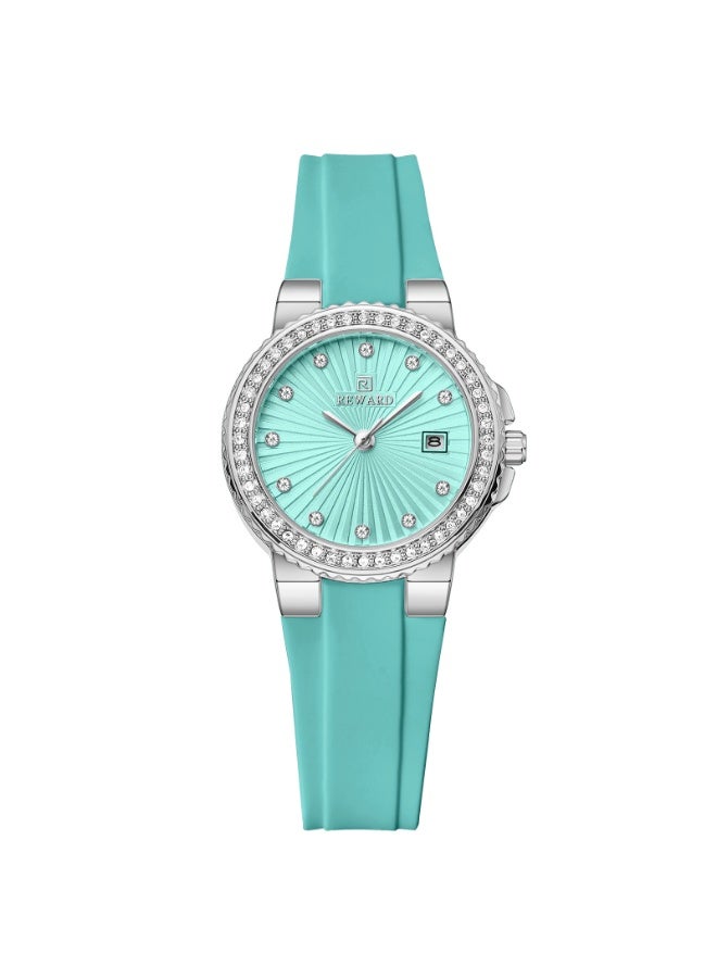 REWARD 231780BL New Simple and Elegant Design Silicone Strap Quartz Wrist Watch For Women - Image 4