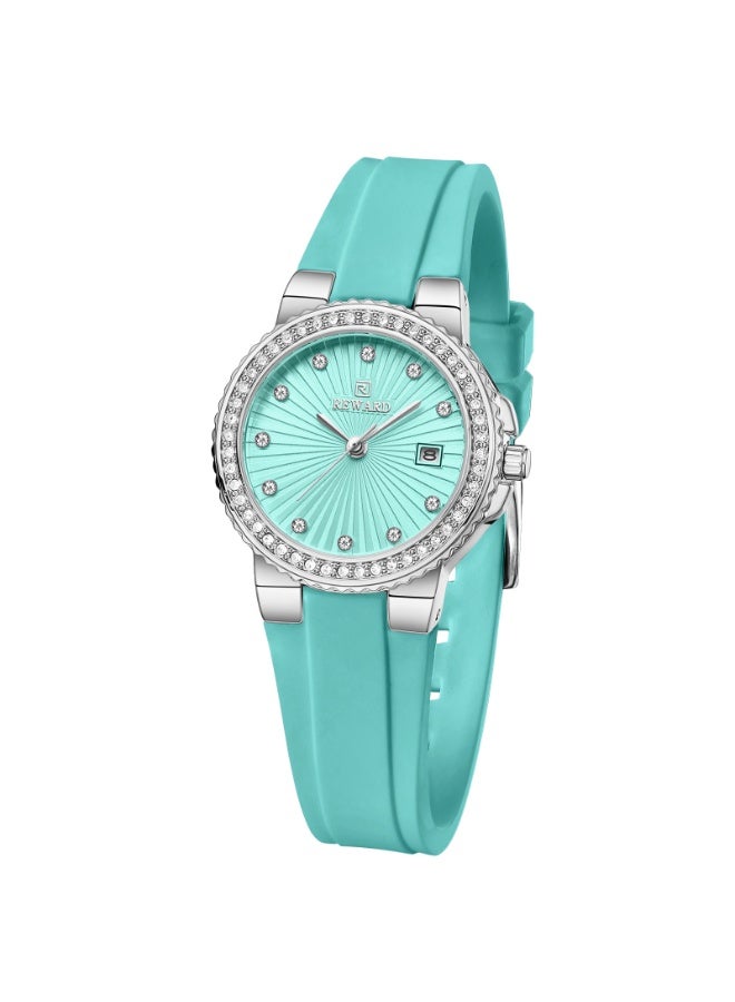 REWARD 231780BL New Simple and Elegant Design Silicone Strap Quartz Wrist Watch For Women - Image 3