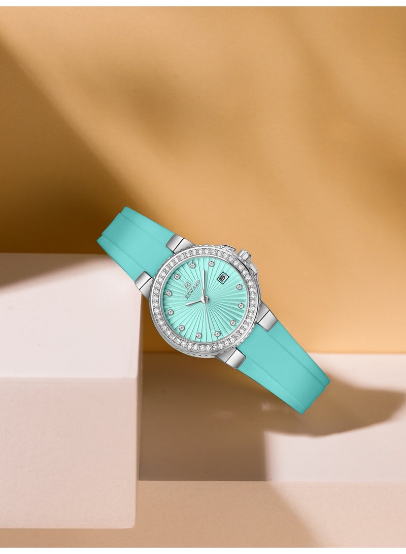 REWARD 231780BL New Simple and Elegant Design Silicone Strap Quartz Wrist Watch For Women - Image 2