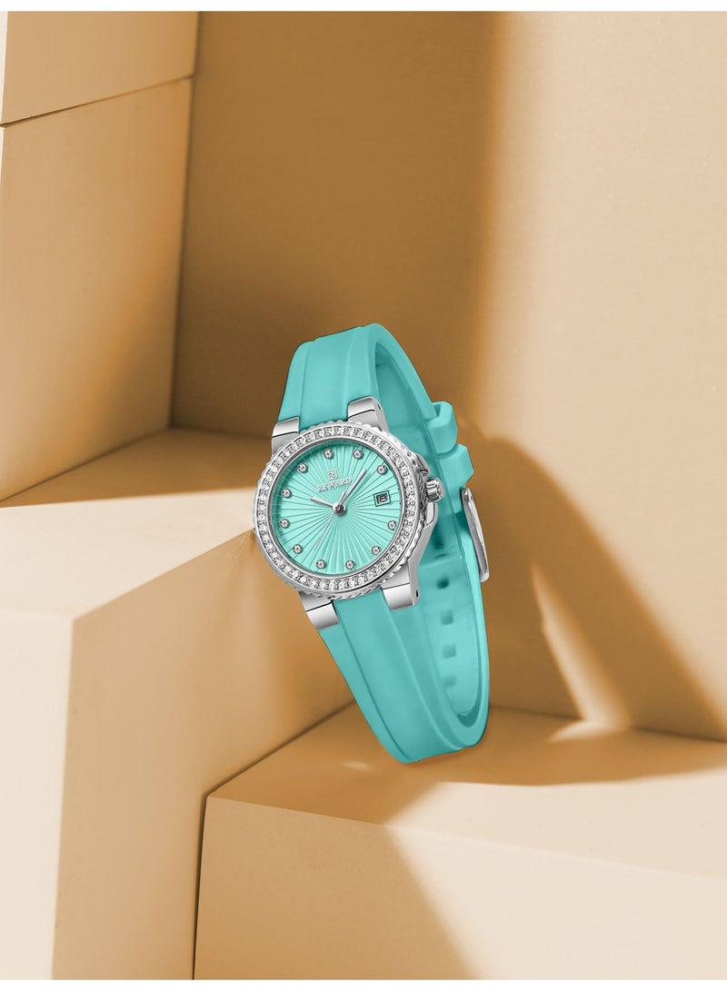 REWARD 231780BL New Simple and Elegant Design Silicone Strap Quartz Wrist Watch For Women - Image 1