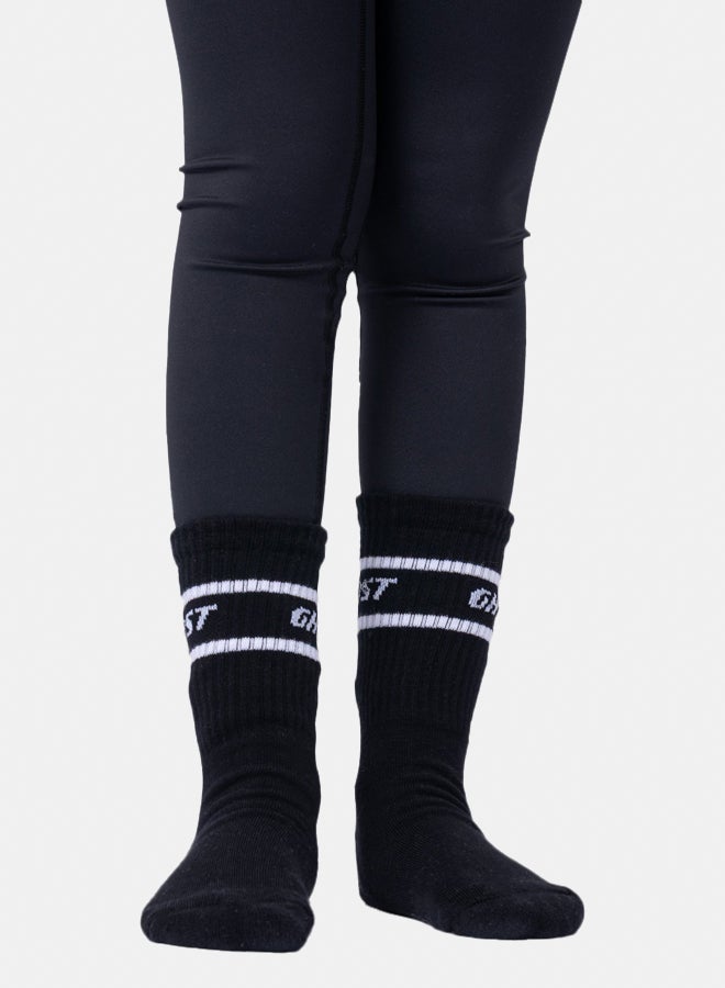 Ghost Retro Crew Socks (4 Pairs) - Black - Image 1