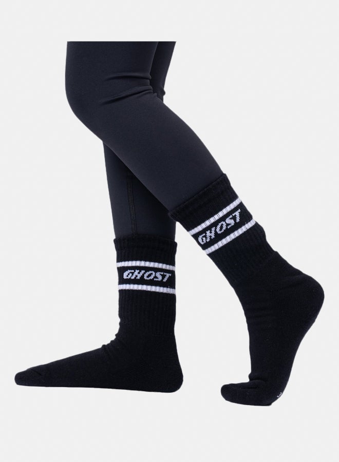 Ghost Retro Crew Socks (4 Pairs) - Black - Image 2